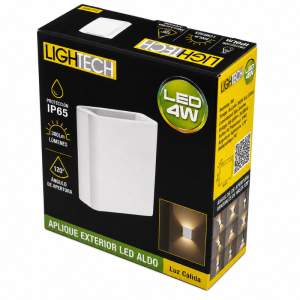 APLIQUE ALDO 4W BLANCO LIGHTECH LUZ CALIDA