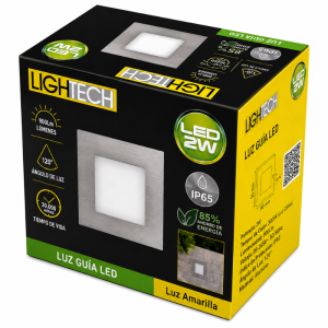 LUZ GUÍA 2W PLATEADO LIGHTECH LUZ CALIDA